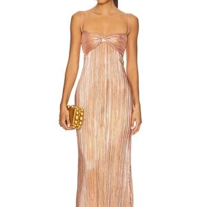Lovers + Friends Mya Metallic Maxi Dress